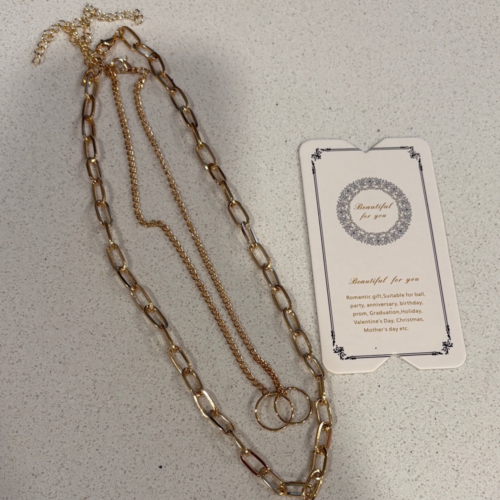 Elegant Gold Chain Necklace Set